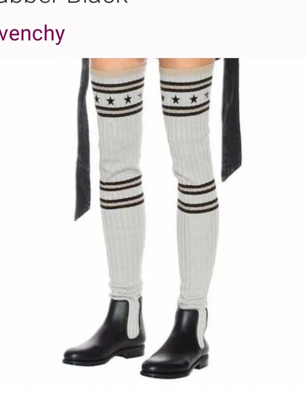 Givenchy Botte de Pluie Over-the-Knee Rain Boots Size 36 NWT